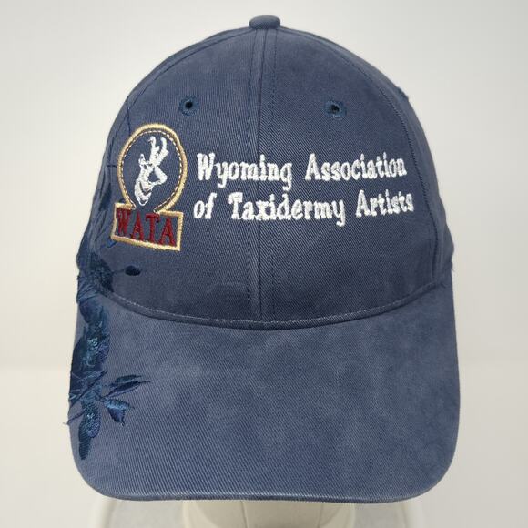 Wyoming Slideback Baseball Cap Blue One Size Adjustable Embroidered Dri-Duck - Picture 2 of 9